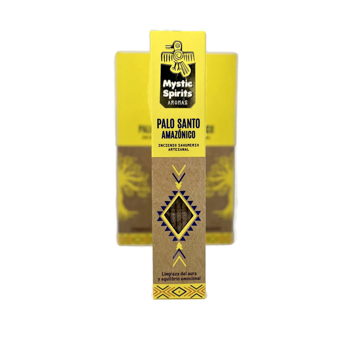 Mystic Spirits Aroma - Amazonian Palo Santo Handcrafted Smudge Incense Sticks - in spanish language