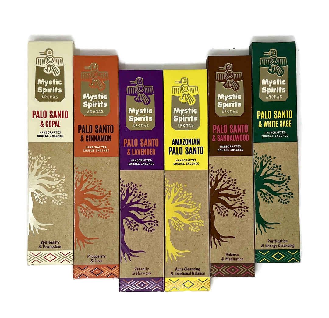 Mystic Aura Incense Smudge Sticks | Assorted Set Includes 6 Fragrances - Incense Gallery