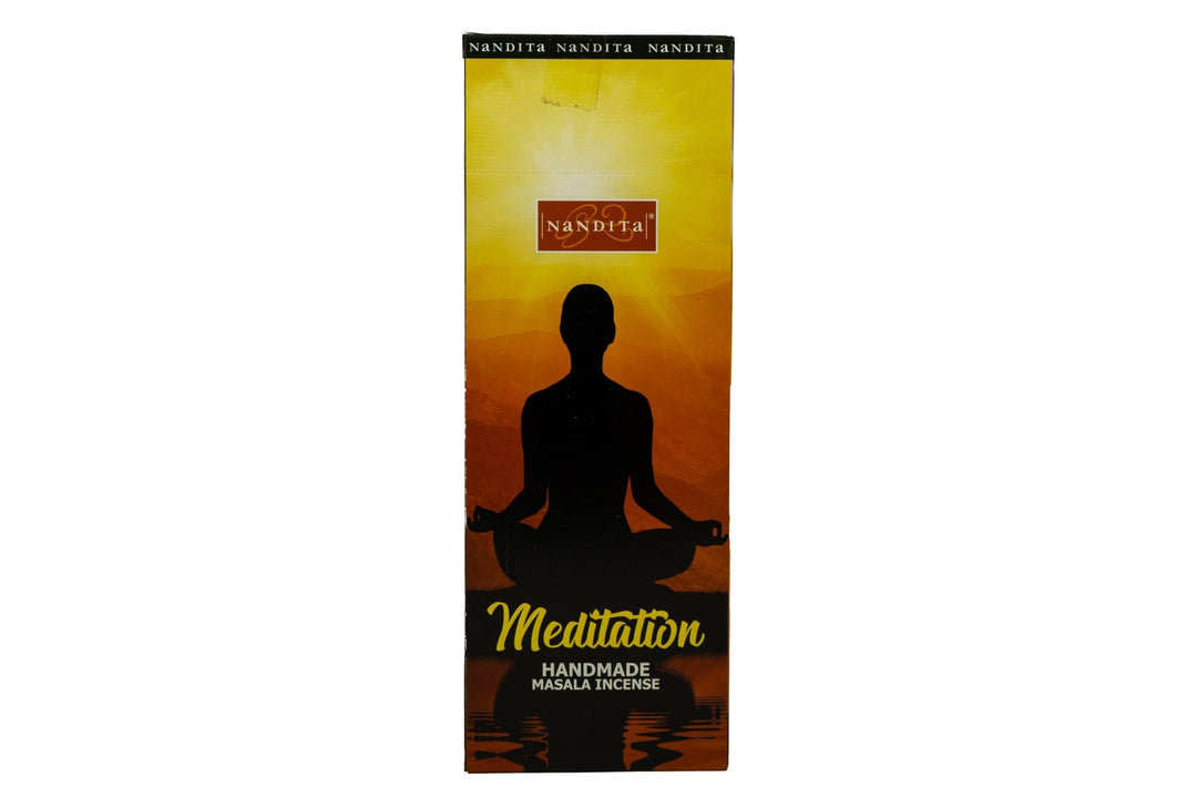 Nandita - Meditation - Front Image, 120 Sticks Total With Free Ash Catcher - Incense Gallery