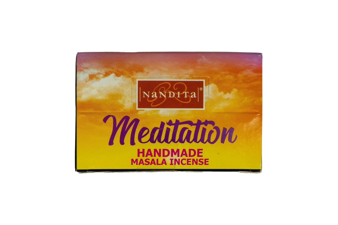 Nandita - Meditation - Box of Six 20 Sticks Tubes, 120 Sticks Total With Free Ash Catcher -  Incense Gallery