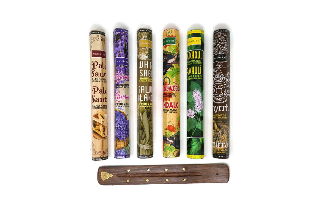 Nandita Assorted Best Sellers Handmade Masala Incense Sticks + Free Ash Catcher | #2 - Incense Gallery