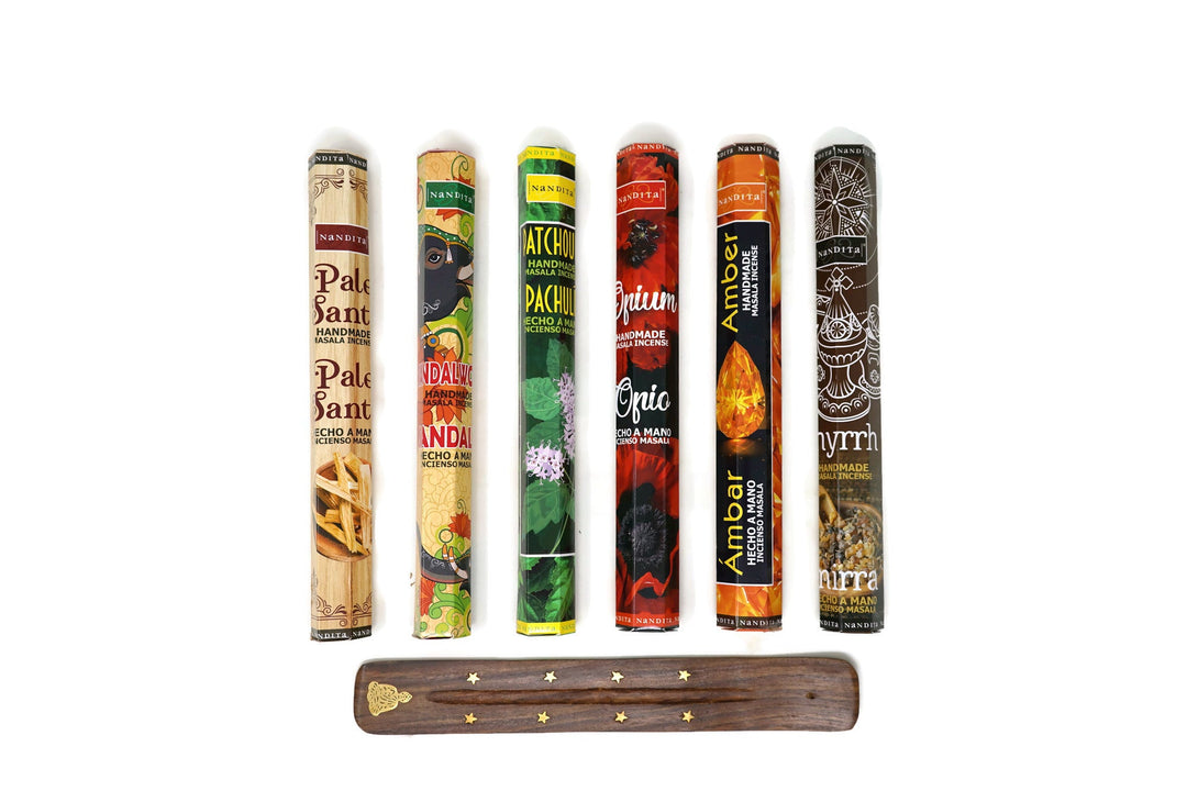 Nandita Assorted Best Sellers Handmade Masala Incense Sticks + Free Ash Catcher | #3 - Incense Gallery