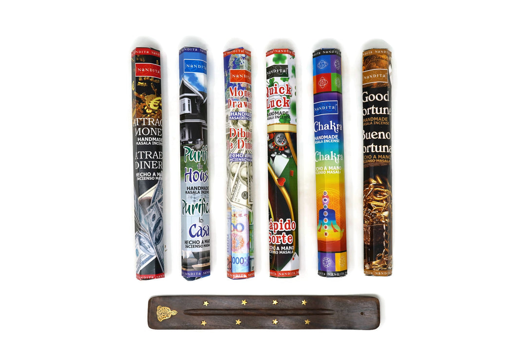 Nandita Assorted Best Sellers Handmade Masala Incense Sticks + Free Ash Catcher | #5 - Incense Gallery