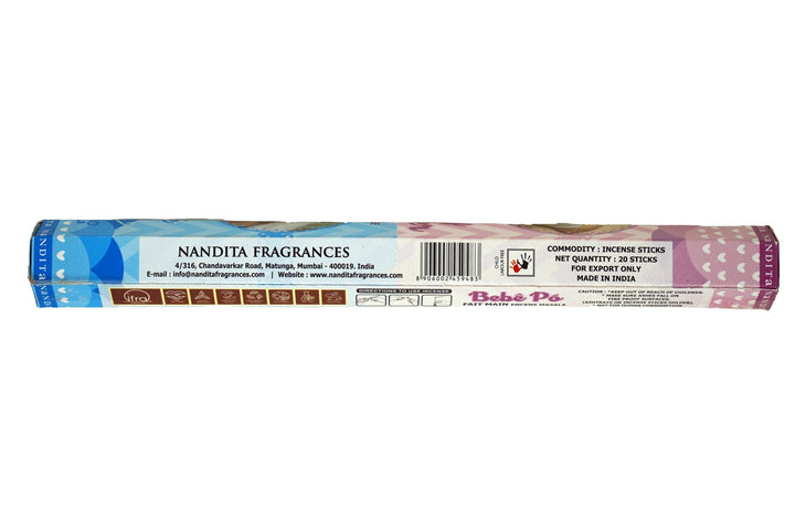 Nandita Baby Powder Incense Sticks | Total 120 Sticks | Free Ash Catcher - Incense Gallery