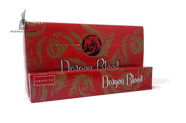 Nandita Incense Sticks - Dragon Blood - box of 12 packs -Incense Gallery