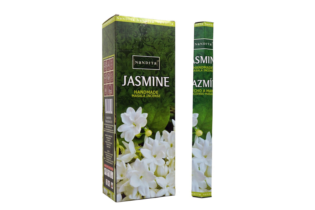 Nandita Jasmine Incense Sticks | Total 120 Sticks | Free Ash Catcher - Incense Gallery