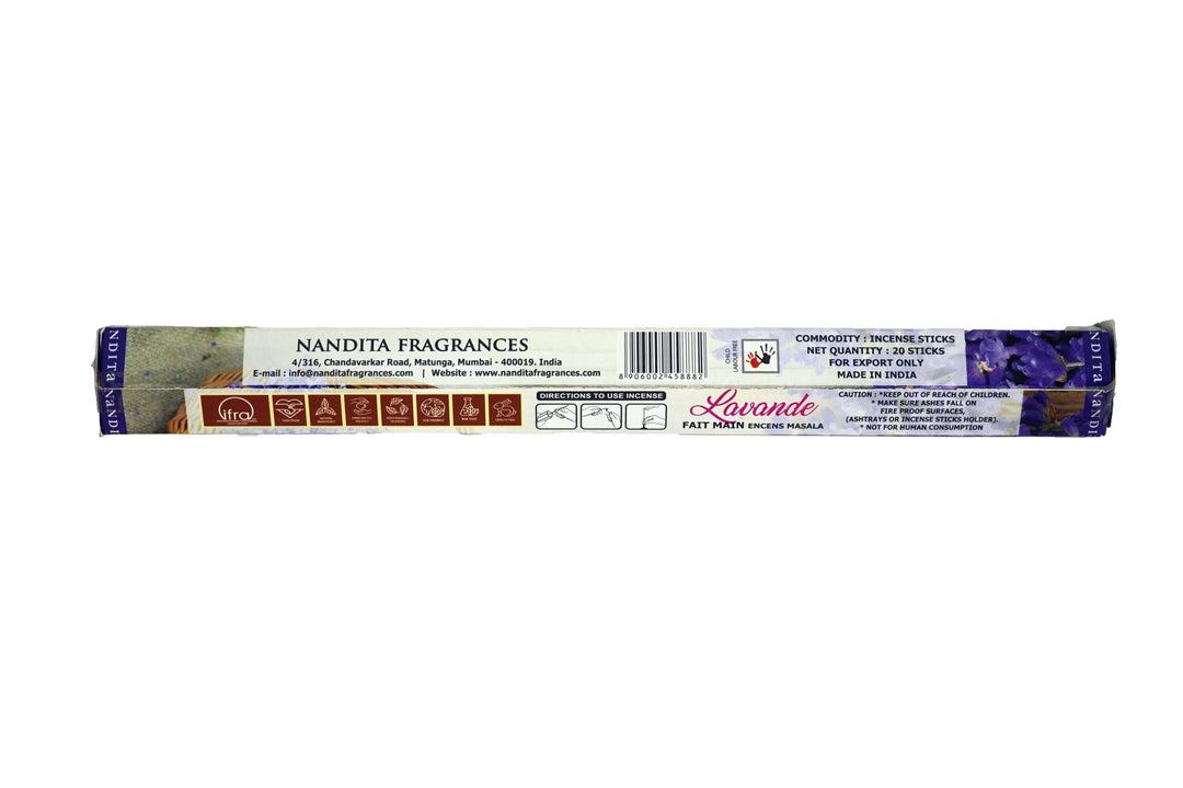 Nandita Lavender Incense Sticks | 120 Sticks | Free Ash Catcher - Incense Gallery