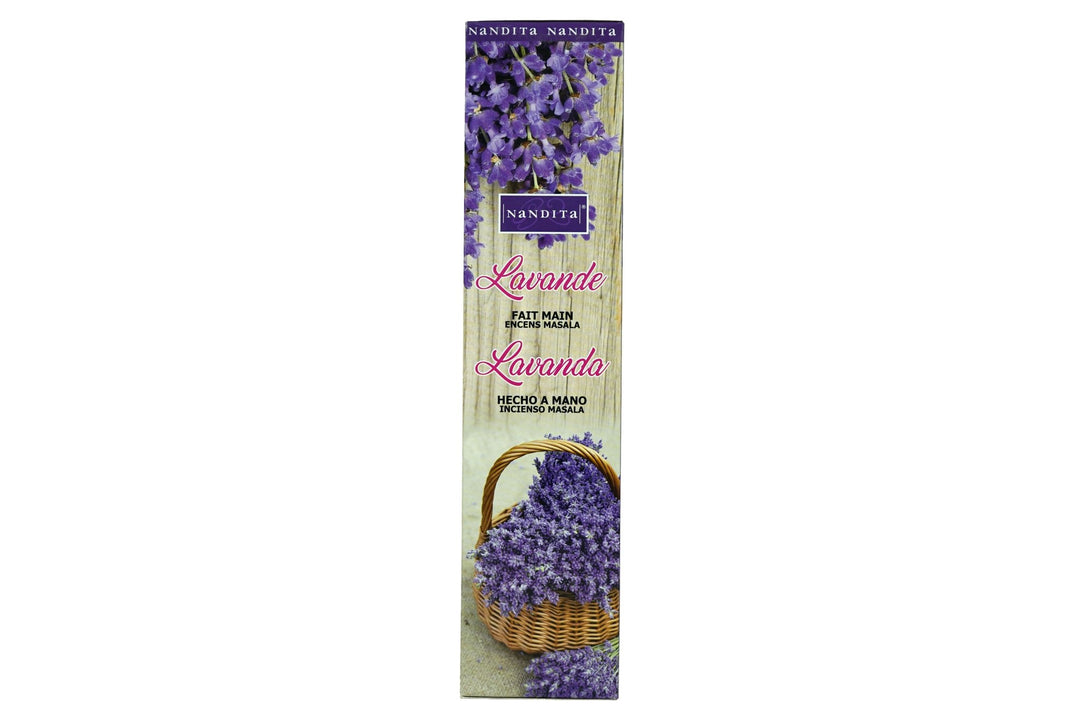 Nandita Lavender Incense Sticks | 120 Sticks | Free Ash Catcher - Incense Gallery