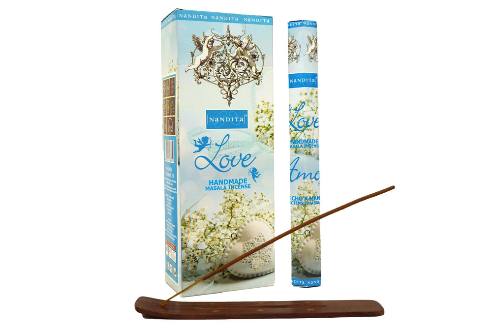 Nandita Love Incense Sticks | Total 120 Sticks | Free Ash Catcher - Incense Gallery