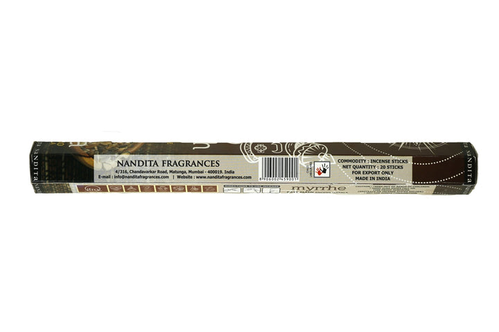 Nandita Myrrh Incense Sticks | Total 120 Sticks | Free Ash Catcher - Incense Gallery