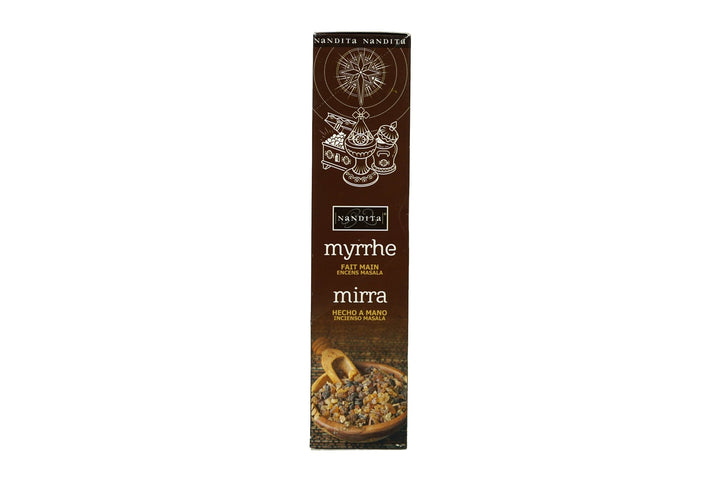 Nandita Myrrh Incense Sticks | Total 120 Sticks | Free Ash Catcher - Incense Gallery