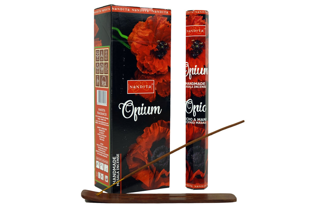 Nandita Opium Incense Sticks | Total 120 Sticks | Free Ash Catcher - Incense Gallery