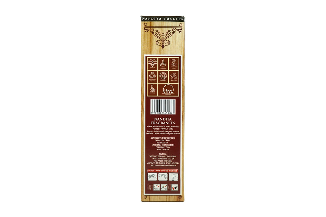 Nandita Palo Santo Incense Sticks | Total 120 Sticks | Free Ash Catcher - Incense Gallery