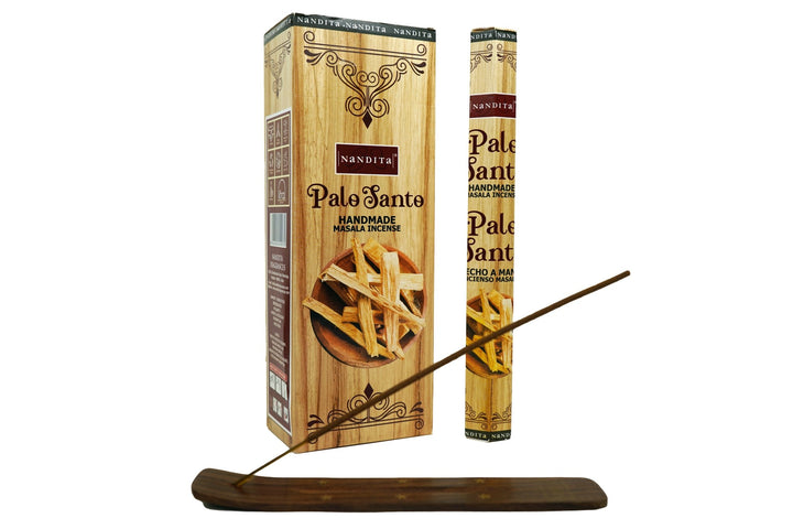 Nandita Palo Santo Incense Sticks | Total 120 Sticks | Free Ash Catcher - Incense Gallery