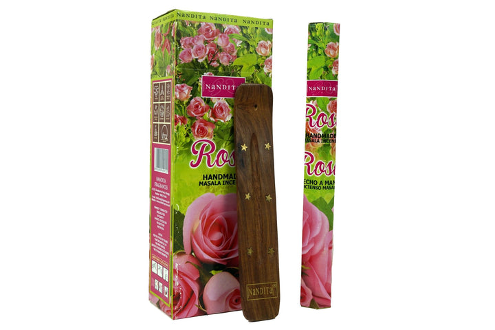 Nandita Rose Incense Sticks | Total 120 Stick | Free Ash Catcher - Incense Gallery