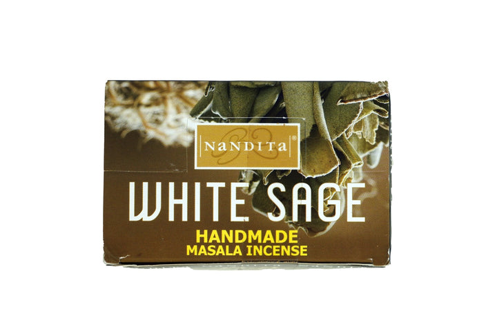 Nandita White Sage Incense Sticks | Total 120 Sticks | Free Ash Catcher - Incense Gallery