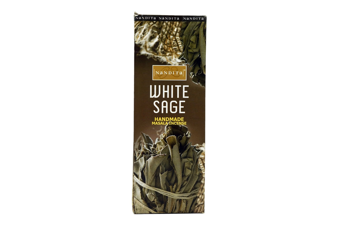 Nandita White Sage Masala Incense Sticks with Free Ash Catcher - Incense Gallery