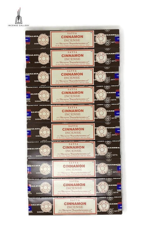 Satya Sai Baba Nag Champa -Cinnamon Incense Sticks - 10 packs -Incense Gallery