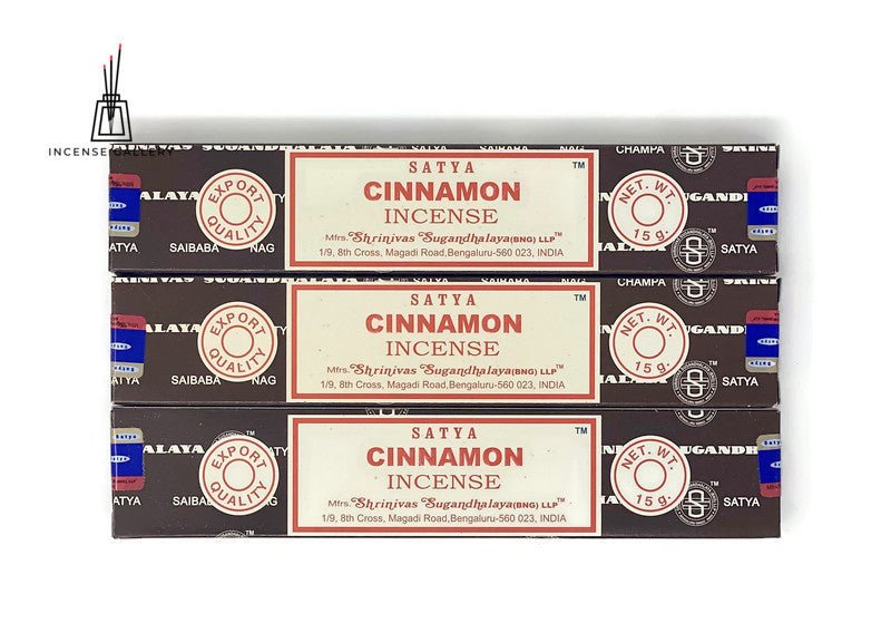 Satya Sai Baba Nag Champa -Cinnamon Incense Sticks - 3 Packs-Incense Gallery