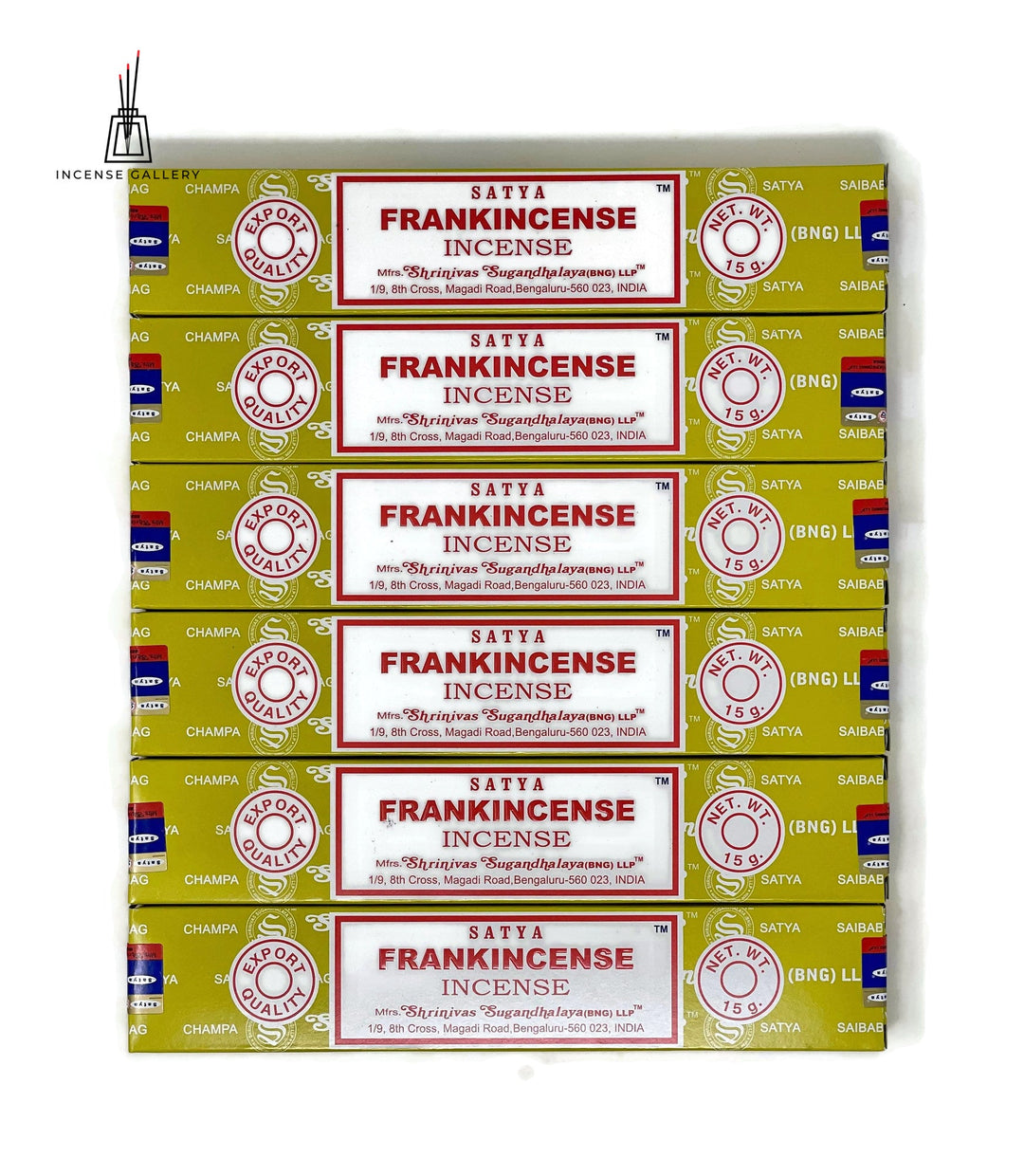 Satya Sai Baba Nag Champa - Frankincense Incense Sticks -6 packs - Incense Gallery