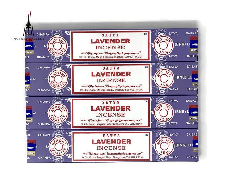 Satya Sai Baba Nag Champa - Lavender Incense Sticks - pack of 4 -Incense Gallery