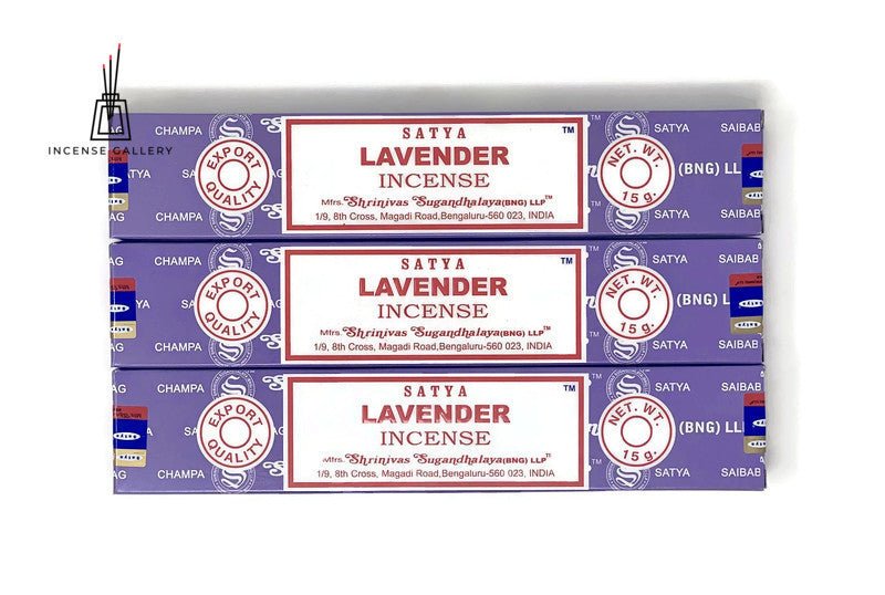 Satya Sai Baba Nag Champa - Lavender Incense Sticks - pack of 3 -Incense Gallery