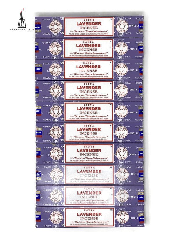 Satya Sai Baba Nag Champa - Lavender Incense Sticks - pack of 10 -Incense Gallery