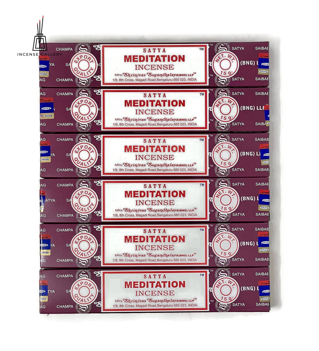 Satya Sai Baba Nag Champa - Meditation Incense Sticks - 6 Packs-Incense Gallery