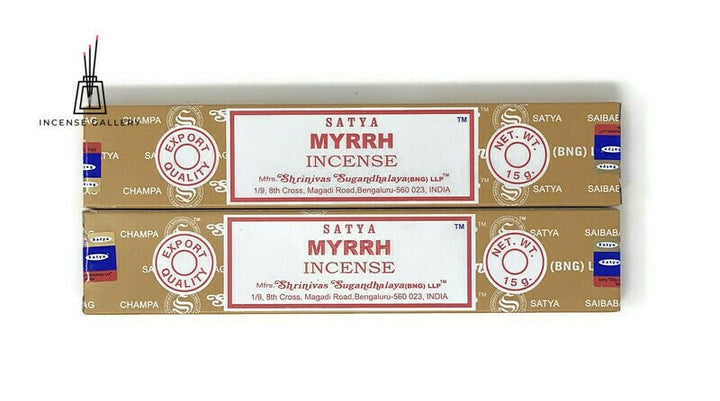 Satya Sai Baba Nag Champa - Myrrh Incense Sticks - 2 packs -Incense Gallery