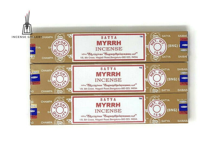 Satya Sai Baba Nag Champa - Myrrh Incense Sticks - 3 packs -incense Gallery