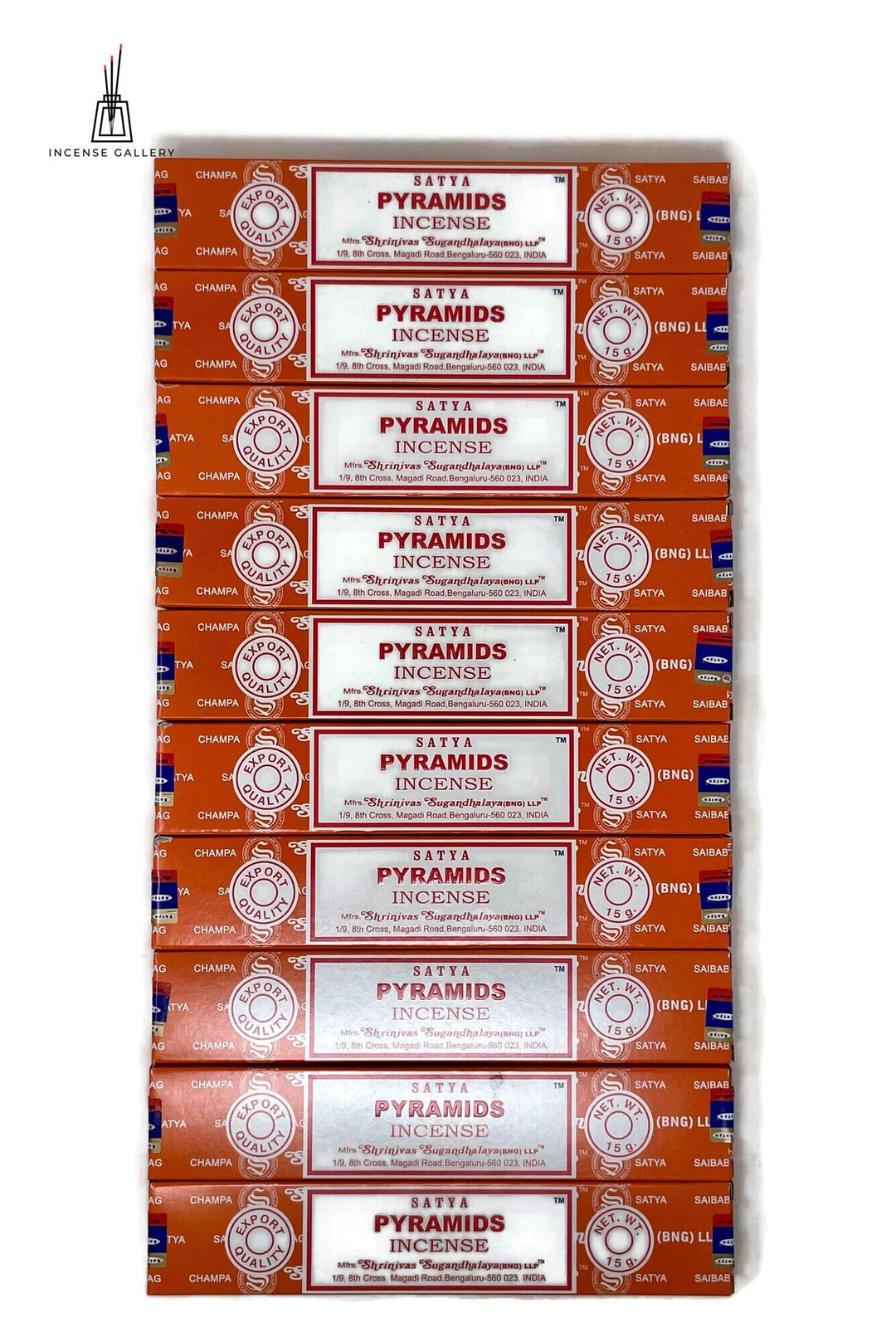 Satya Sai Baba Nag Champa - Pyramids Incense Sticks -10 Packs - Incense Gallery