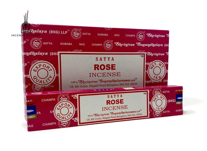 Satya Sai Baba Nag Champa - Rose Incense Sticks - box of 12 packs -Incense Gallery