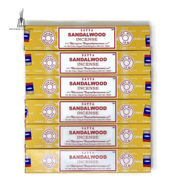 Satya Sai Baba Nag Champa - Sandalwood Incense Sticks - pack of 6- Incense Gallery