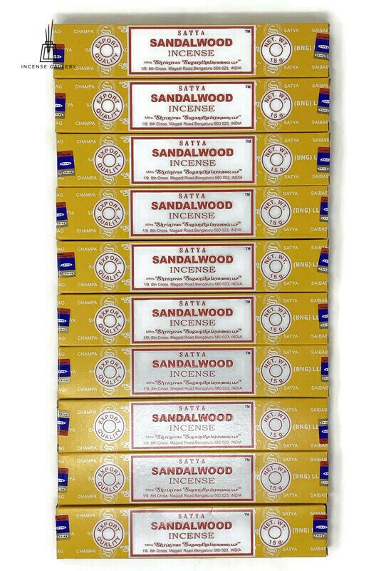 Satya Sai Baba Nag Champa - Sandalwood Incense Sticks - pack of 10-Incense Gallery