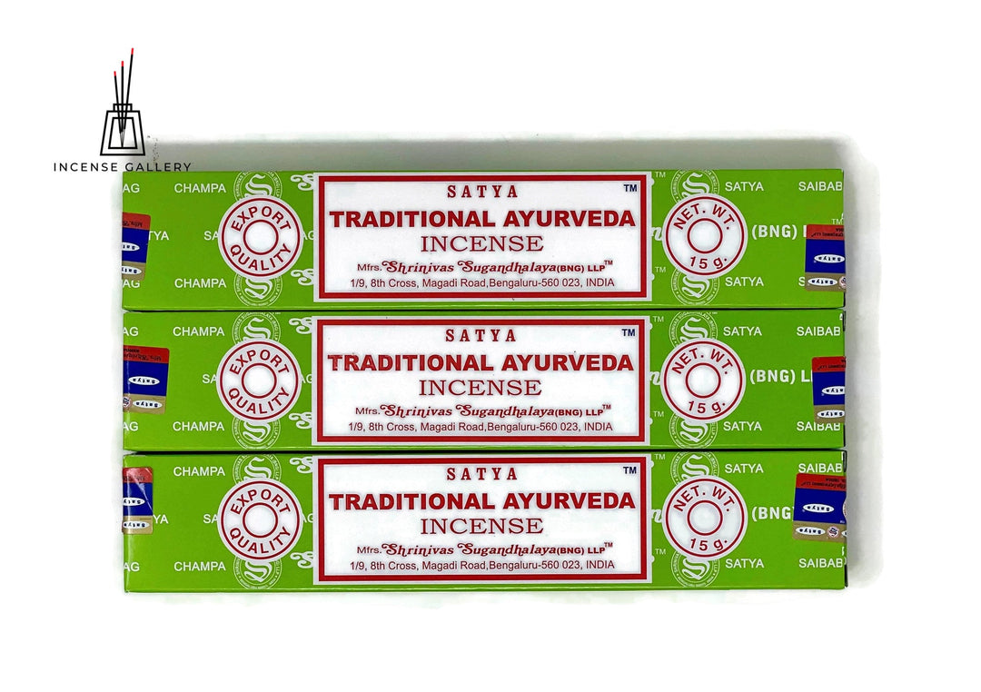 Satya Sai Baba Nag Champa - Traditional Ayurveda Incense Sticks - 3 packs - Incense Gallery