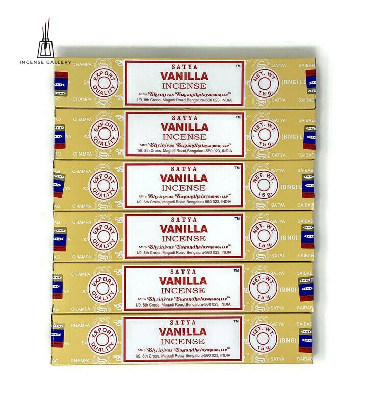 Satya Sai Baba Nag Champa - Vanilla Incense Sticks - pack of 6 -Incense Gallery