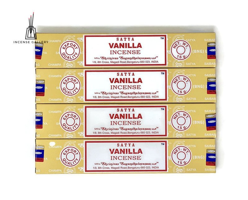 Satya Sai Baba Nag Champa - Vanilla Incense Sticks - pack of 4- Incense Gallery