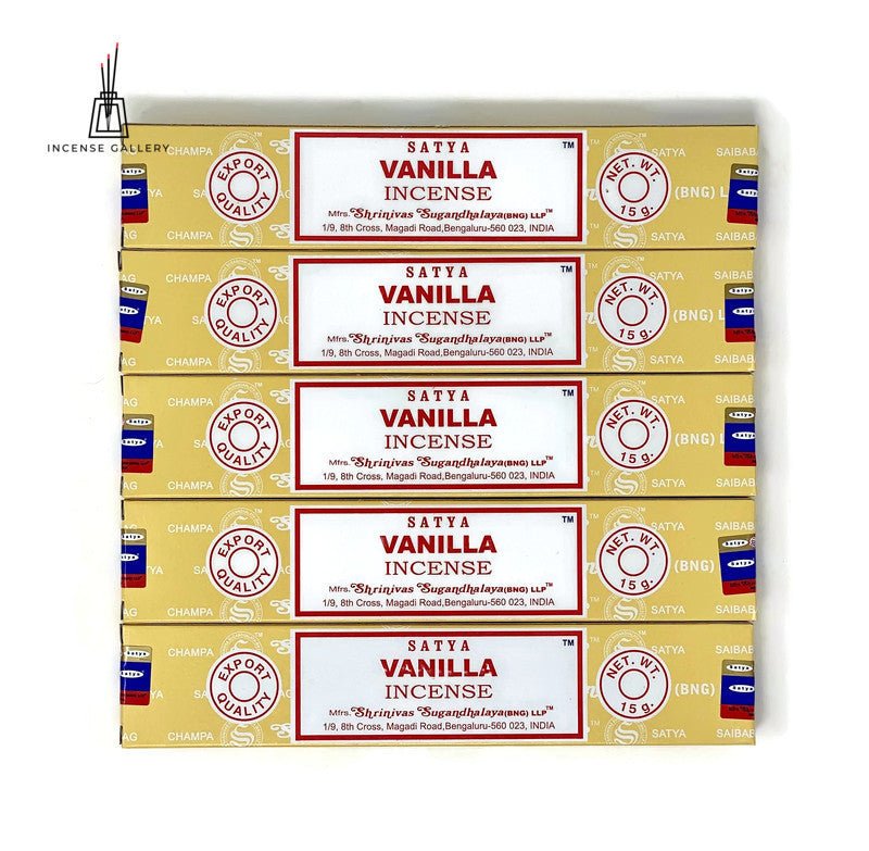 Satya Sai Baba Nag Champa - Vanilla Incense Sticks - pack of 5- Incense Gallery