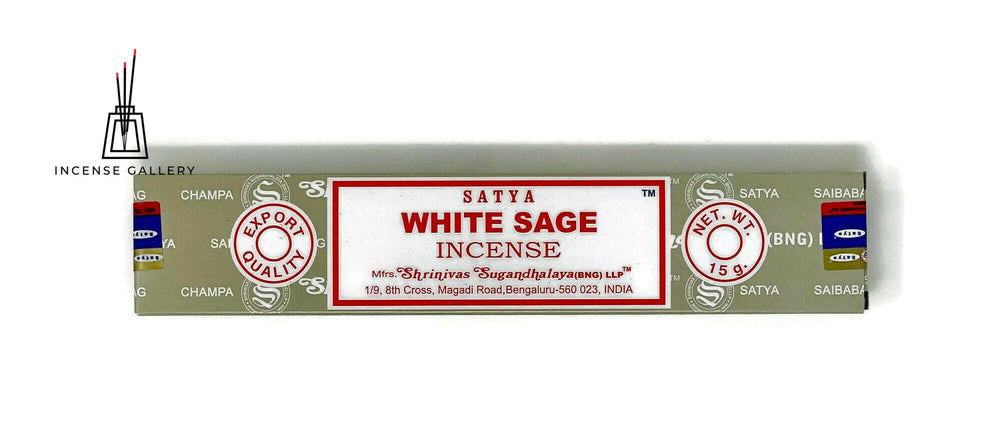 Satya Sai Baba Nag Champa - White Sage Incense Sticks - single pack -Incense Gallery