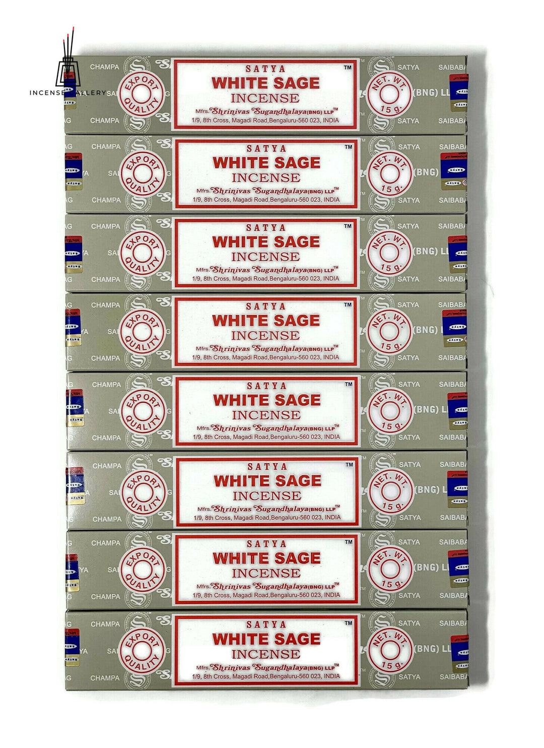 Satya Sai Baba Nag Champa - White Sage Incense Sticks - 7 packs-Incense Gallery