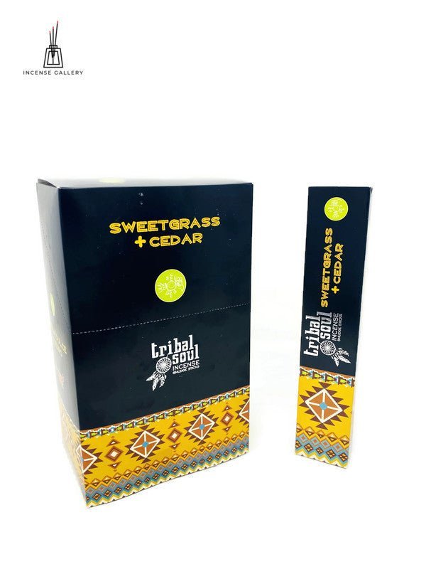 Tribal Soul - Sweet Grass + Cedar Masala Incense Sticks - box of 12 packs -Incense Gallery