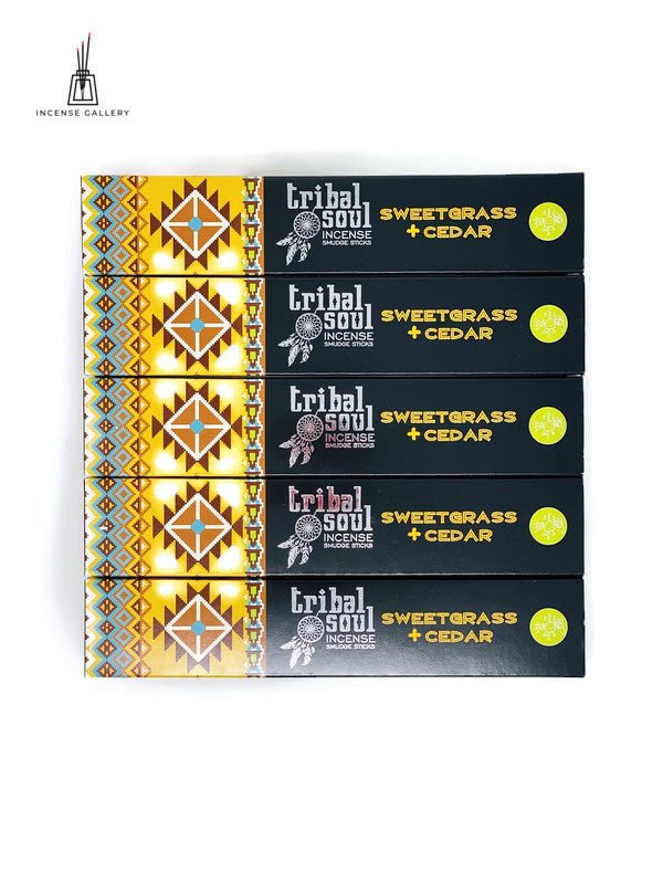 Tribal Soul - Sweet Grass + Cedar Masala Incense Sticks - 5 Packs - Incense Gallery