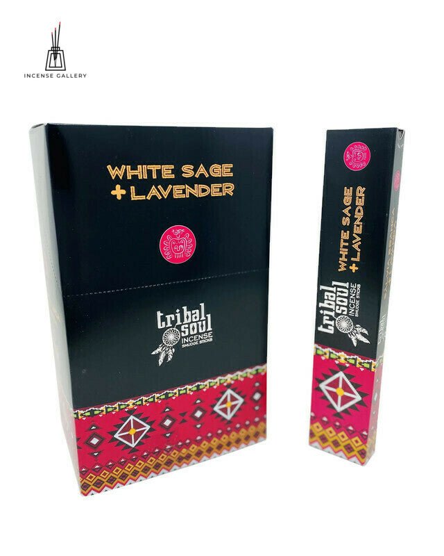 Tribal Soul - White Sage + Lavender Masala Incense Sticks - Box of 12 packs -Incense Gallery