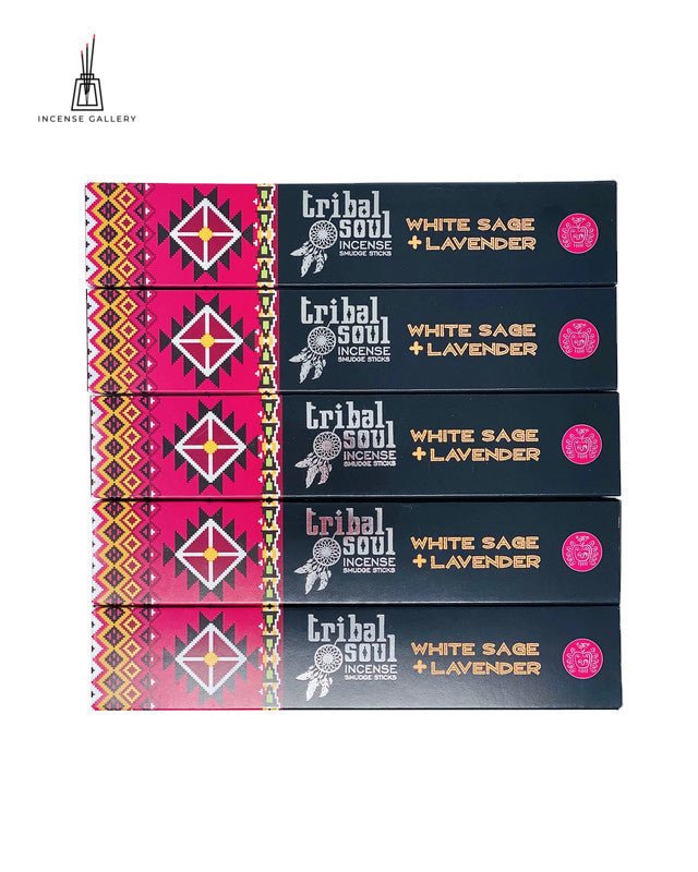 Tribal Soul - White Sage + Lavender Masala Incense Sticks - pack of 5 -Incense Gallery