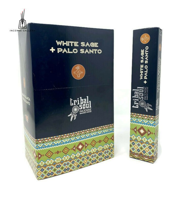 Tribal Soul - White Sage + Palo Santo Masala Incense Sticks - Box of 12 packs -Incense Gallery