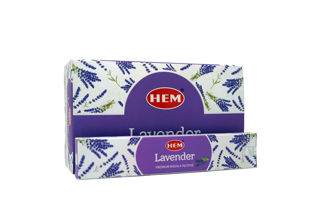 HEM Lavender Masala Incense Sticks | Box of 12 Packs - 15 Grams Each