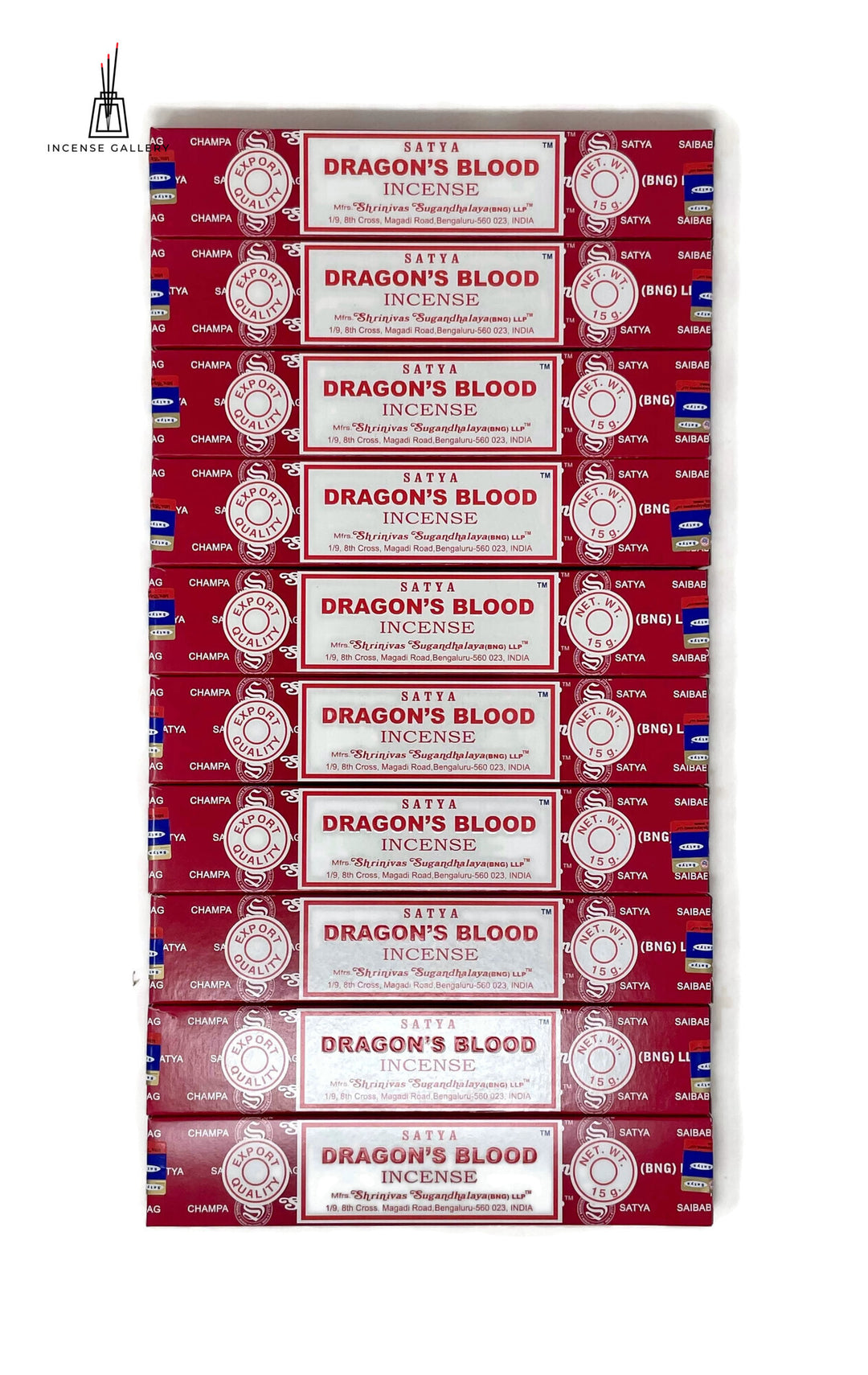 Satya Sai Baba Nag Champa - Dragon's Blood Incense Sticks -10 packs - Incense Gallery