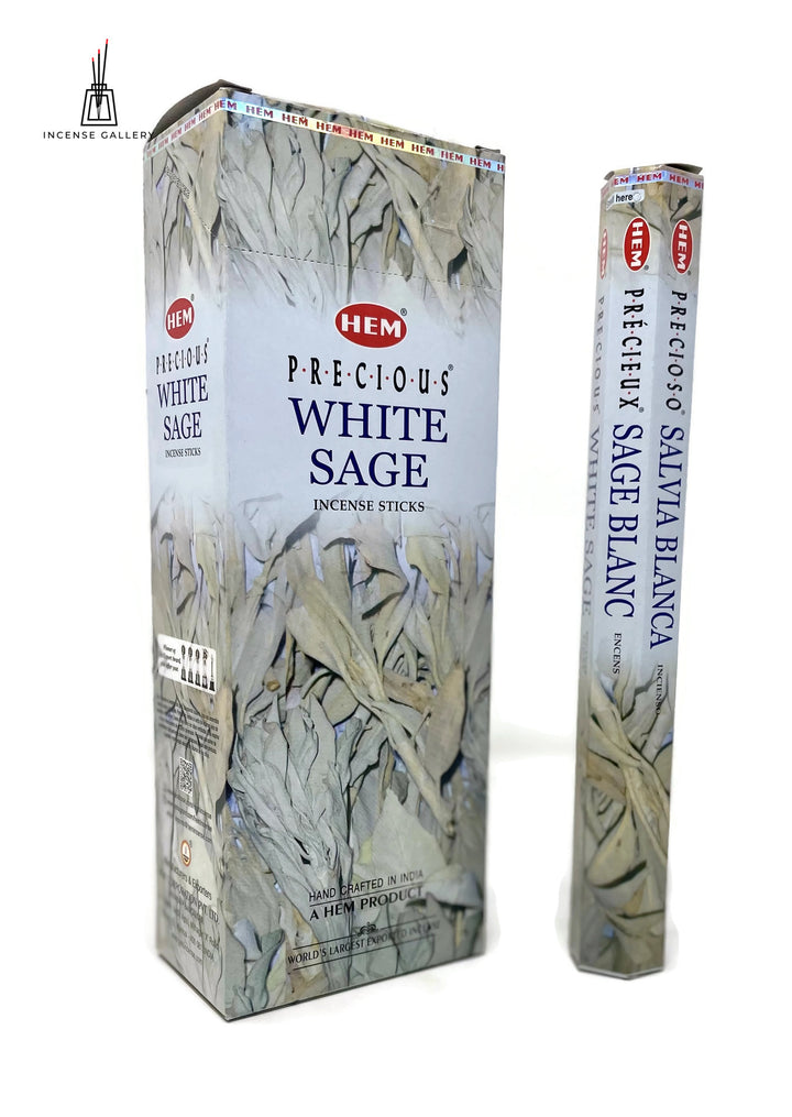 HEM Precious White Sage Incense Sticks | Box of 120 Sticks