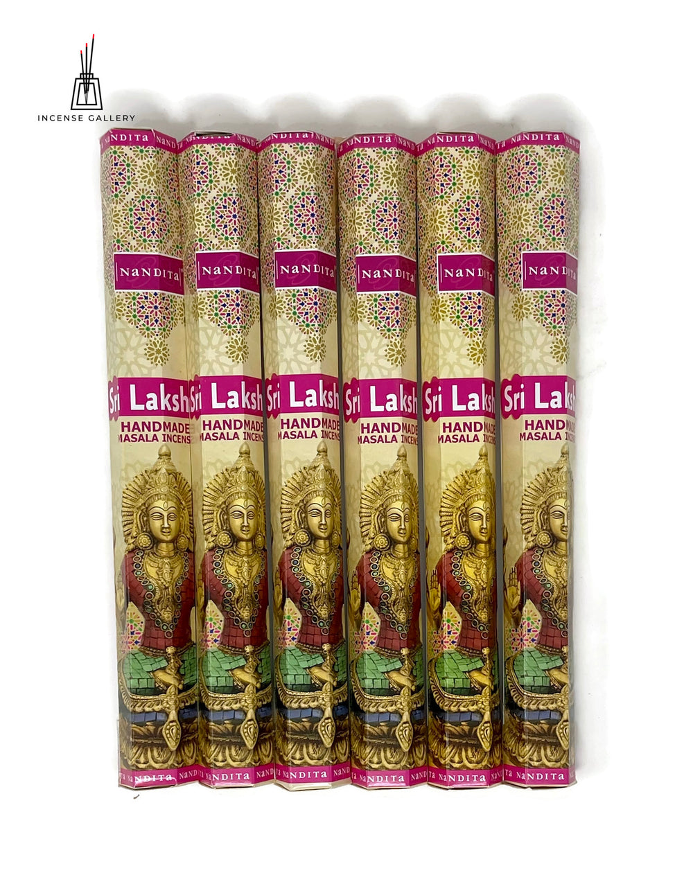 Nandita Masala Incense Sticks - Sri Lakshmi | 6 HEXA Tubes