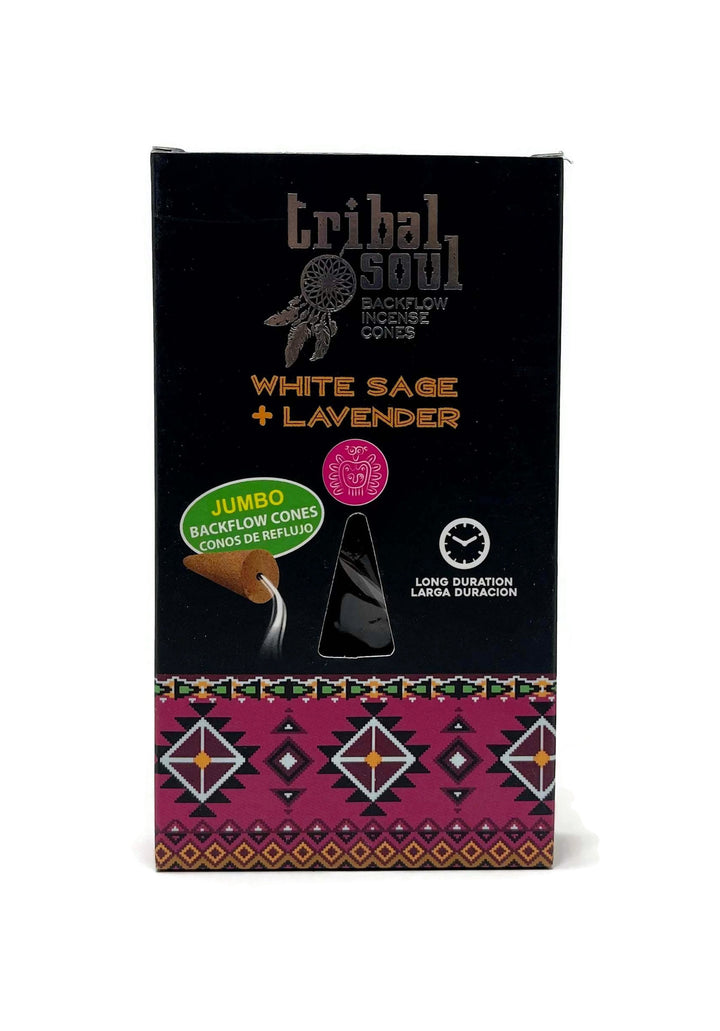 Tribal Soul - White Sage + Lavender Backflow Incense Cones